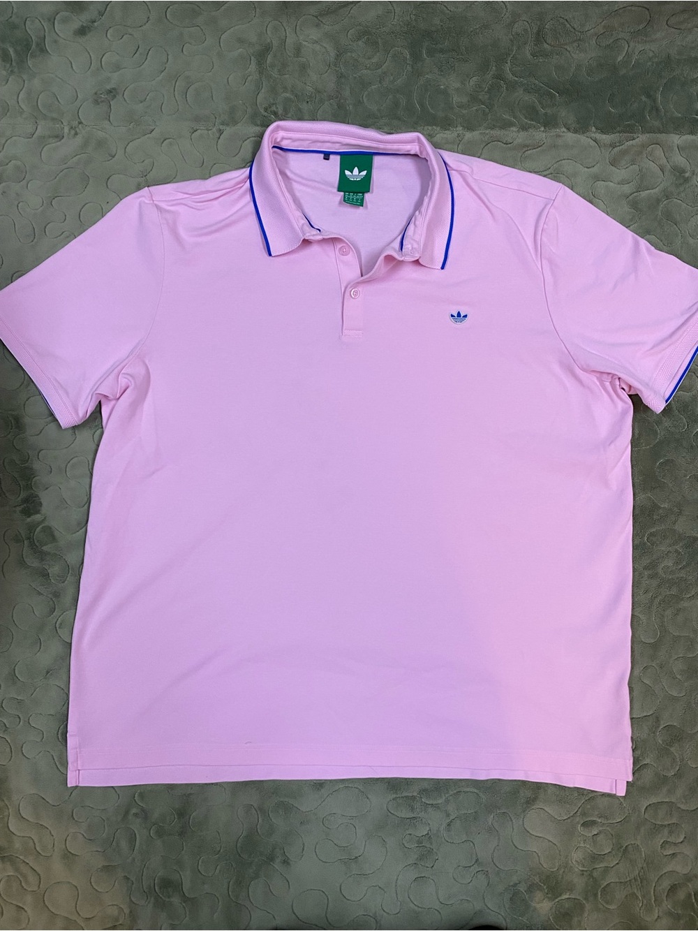 Mens Adidas Originals Twistknit Trefoil Golf Polo Short Sleeve Size 2XL